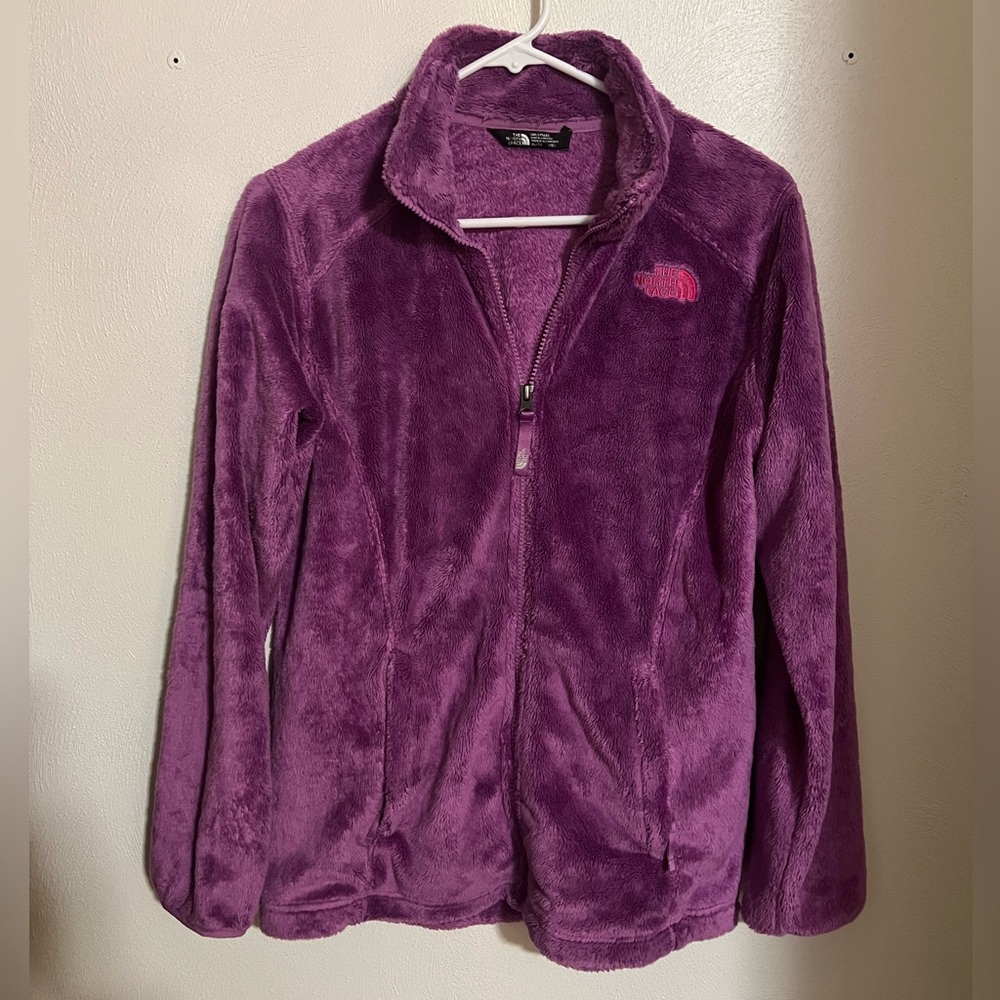 THE NORTH FACE Classic Osito Full Zip Casual Jacket Plum Purple Girl's Size XL